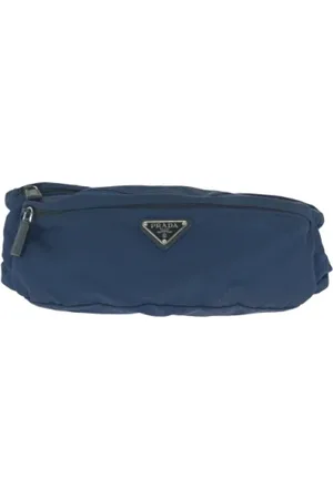 Prada Pre-owned, Herre, Blå, ONE SIZE, Uld, Pre-owned Canvas prada-tasker