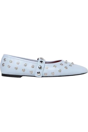 Stella McCartney Sko, Dame, Blå, 38 EU, Læder, Elegant Blå Ballerina Flats