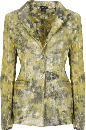AVANT TOI Jakke, Dame, Gul, S, Uld, Guld Camouflage Linned Blazer Kvinde
