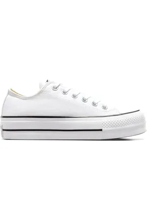 Converse Sko, Dame, Hvid, 36 EU, Hvide Lærred Sneakers Klassisk Look
