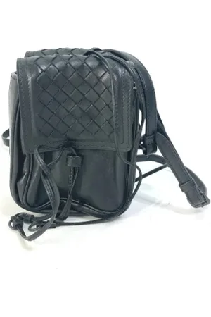 Bottega Veneta Pre-owned, Dame, Sort, ONE SIZE, Uld, Pre-owned Laeder skuldertasker