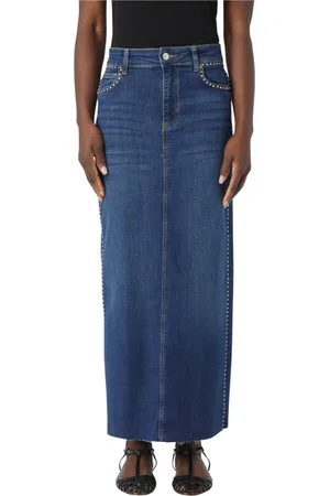 Liu Jo Nederdel, Dame, Blå, W26, Denim, Nitter Maxi Nederdel