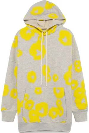 Autry Sweathshirts & Hoodies, Dame, Flerfarvet, XS, Bomuld, Blomstret hættetrøje kjole