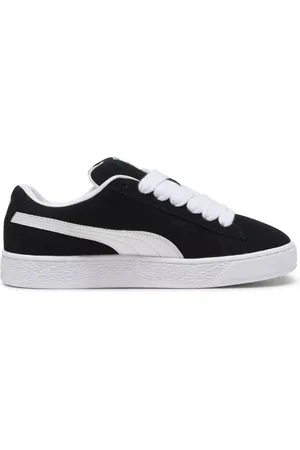 PUMA Sko, Herre, Sort, 40 1/2 EU, Suede, Sort Hvid Ruskind Sneakers
