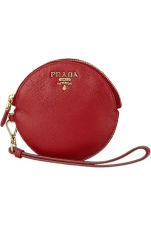 Prada Pre-owned, Dame, Rød, ONE SIZE, Tyl, Pre-owned Laeder punge