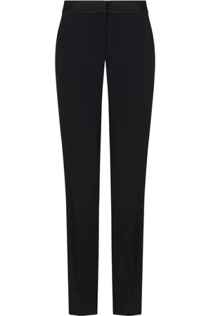 Emporio Armani Bukser, Dame, Sort, M, Satin, Klassiske satin talje bukser