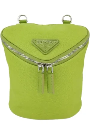 Prada Pre-owned, Dame, Grøn, ONE SIZE, Uld, Pre-owned Canvas prada-tasker