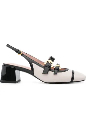 Coccinelle Sko, Dame, Hvid, 40 EU, Læder, Hvid Slingback Strop med Lav Hæl