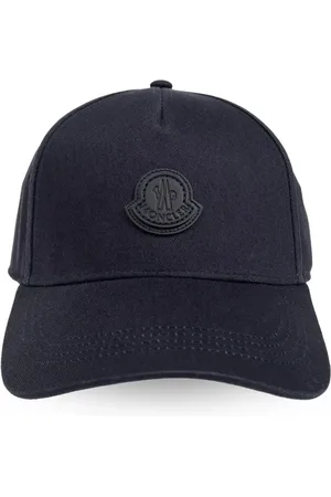 Moncler Tilbehør, Herre, Blå, ONE SIZE, Bomuld, Blå Bomuld Logo Foring Kasket