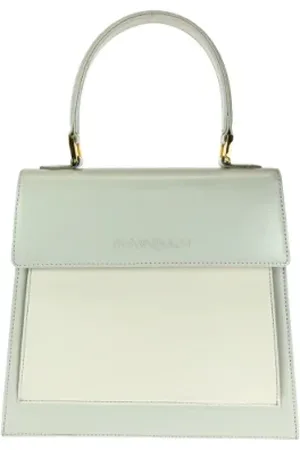 Saint Laurent Pre-owned, Dame, Hvid, ONE SIZE, Uld, Pre-owned Laeder hndtasker