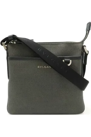Bvlgari Pre-owned, Dame, Grå, ONE SIZE, Uld, Pre-owned Laeder skuldertasker