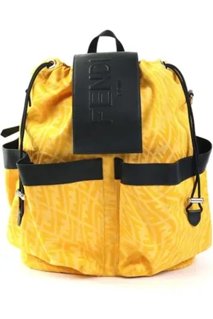 Fendi Pre-owned, Herre, Gul, ONE SIZE, Pre-owned Canvas fendi-tasker
