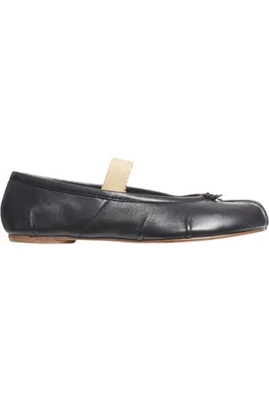 Maison Margiela Sko, Dame, Sort, 36 EU, Læder, Nude Læder Ballerina Sko