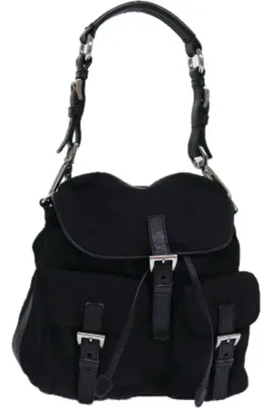 Prada Pre-owned, Dame, Sort, ONE SIZE, Nylon, Pre-owned nylon rygsaekke