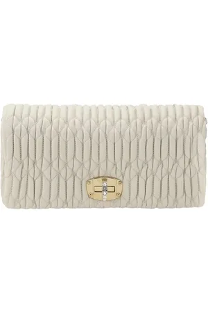 Miu Miu Taske, Dame, Hvid, ONE SIZE, Uld, Matelassé Skuldertaske