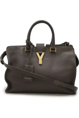 Saint Laurent Pre-owned, Dame, Grå, ONE SIZE, Uld, Pre-owned Laeder hndtasker