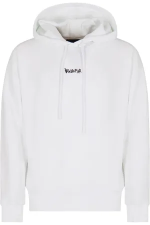 DISCLAIMER Sweathshirts & Hoodies, Herre, Hvid, XS, Hættetrøje med Logo Art