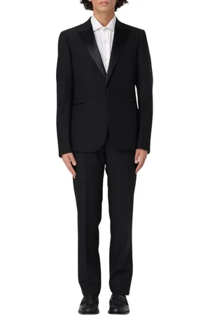 Emporio Armani Jakkesæt, Herre, Sort, XL, Uld, Blå Tuxedo Suit til Mænd