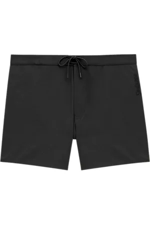 Saint Laurent Badetøj, Herre, Sort, M, Sort Hav Svømme Shorts Broderet Logo