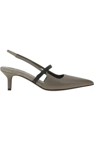 Brunello Cucinelli Sko, Dame, Grå, 36 EU, Elegant Grå Ballet Flats