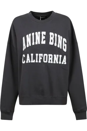 ANINE BING Sweathshirts & Hoodies, Dame, Sort, XS, Bomuld, Vintage Bomuldssweatshirt Miles Model