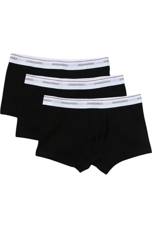 Dsquared2 Undertøj, Herre, Sort, S, Bomuld, Komfort Stretch Trunks 3-Pack Undertøj