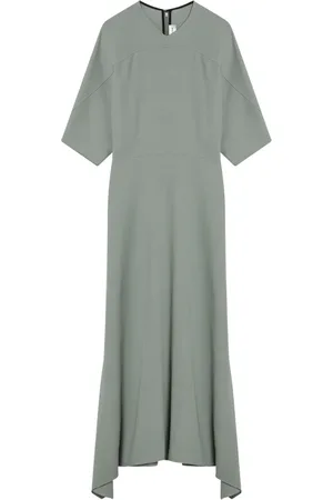 Victoria Beckham Kjole, Dame, Grøn, S, Midi Kjole til Kvinder