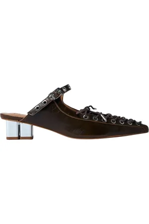 Ganni Sko, Dame, Sort, 38 EU, Denim, Pyntet Denim Hæle Eyelet Mules