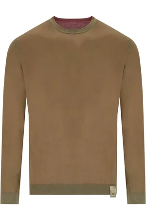 BOB der Bär Strik, Herre, Brun, L, Bomuld, Brun Pink Vendbar Crewneck Sweater