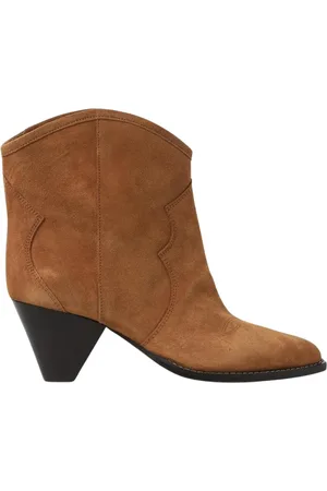 Isabel Marant Sko, Dame, Brun, 37 EU, Suede, Suede Ankelstøvler Elegant Behageligt Design