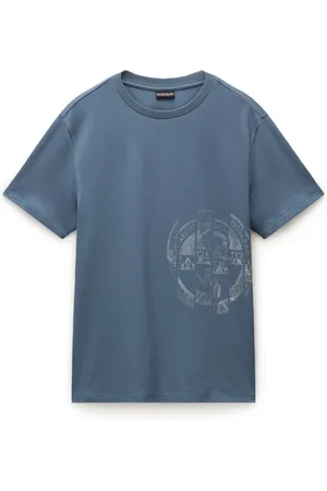 Napapijri Top, Herre, Blå, S, Bomuld, Kortærmet Bomuld T-Shirt