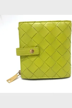 Bottega Veneta Pre-owned, Dame, Grøn, ONE SIZE, Tyl, Pre-owned Laeder punge