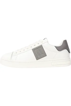 Armani Exchange Sko, Herre, Hvid, 42 EU, Læder, Elegant Tortora Læder Sneakers Forår/Sommer