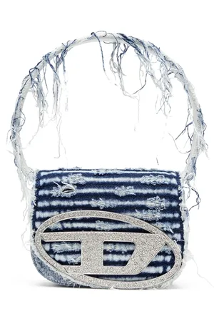Diesel Taske, Dame, Blå, ONE SIZE, Uld, Blå Skuldertaske med Ko