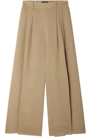 Mes Demoiselles Bukser, Dame, Brun, S, Polyester, Flowy Camel Bukser Sissy Stil