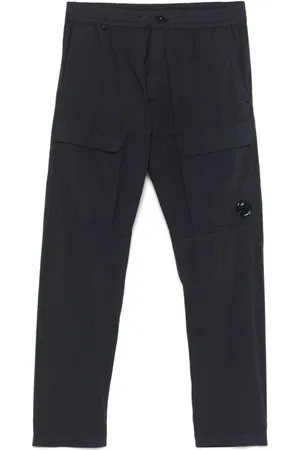 C.P. Company Bukser, Herre, Blå, 2XL, Bomuld, Linse Detalje Cargo Bukser