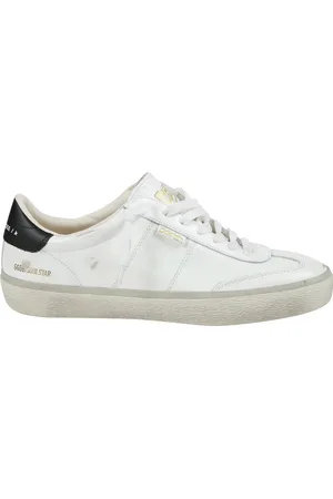 Golden Goose Sko, Herre, Hvid, 43 EU, Læder, Læder Sneakers med Sort Hæl
