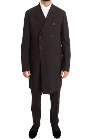 Dolce & Gabbana Jakkesæt, Herre, Brun, M, Uld, Double-Breasted Frakker
