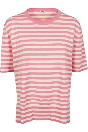 Aspesi Top, Herre, Lyserød, M, Bomuld, Stribet T-shirt til Mænd