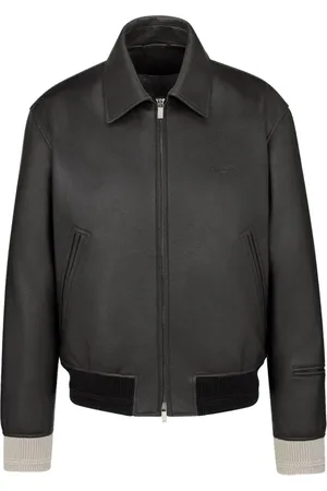 Dior Jakke, Herre, Sort, L, Læder, Couture Læderjakke Mænd