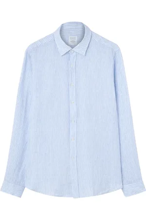 Xacus Skjorte, Herre, Blå, 3XL, Blå Stribet Skjorte