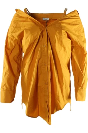 Liu Jo Bluser & Skjorter, Dame, Gul, M, Bomuld, Gul Bomuld Top Bluse