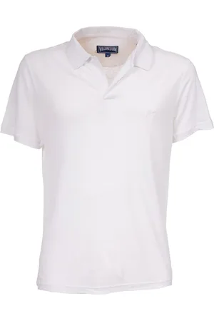 Vilebrequin Top, Herre, Hvid, XL, Linned, Pyramid Polo i Linned Jersey