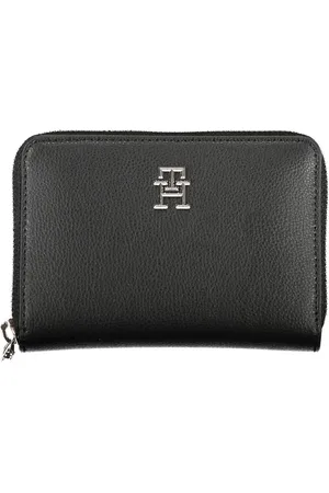 Tommy Hilfiger Tilbehør, Dame, Sort, ONE SIZE, Uld, Elegant Sort Pung med Flere Rum