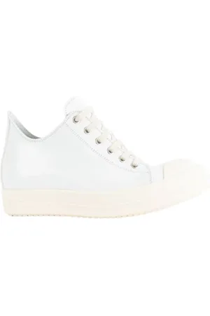 Rick Owens Sko, Herre, Hvid, 40 EU, Læder, Hvide Læder Lave Sneakers