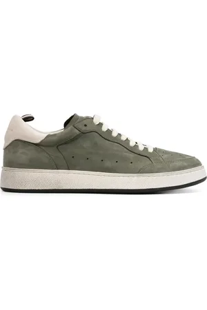 Officine creative Sko, Herre, Grøn, 42 EU, Læder, Læder Sneakers Svar Stil