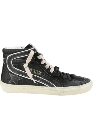 Golden Goose Sko, Dame, Sort, 39 EU, Uld, Blå og Pink Ruskind Mid Star Sneakers