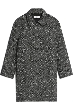 Céline Frakke, Herre, Grå, L, Uld, Uld Tweed Frakke med Mohair