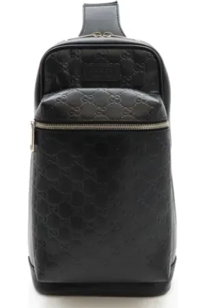 Gucci Pre-owned, unisex, Sort, ONE SIZE, Uld, Pre-owned Laeder skuldertasker