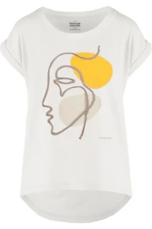 Bomboogie Top, Dame, Hvid, S, Broderet dame T-shirt